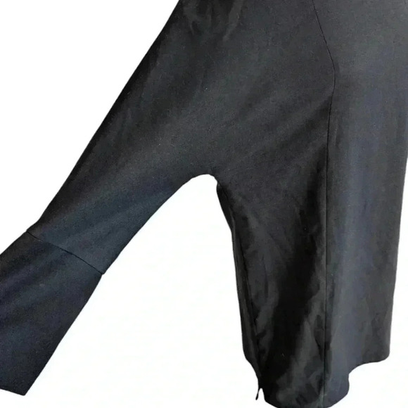 Melow par Melissa Bolduc Dress Black Wool Blend Boat Neck Women's size Large - Picture 6 of 10